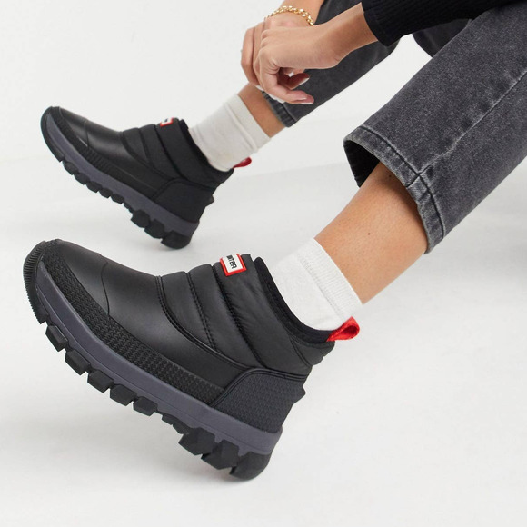 Hunter Shoes - Hunter Black Vegan Insulated Short Snow Booties